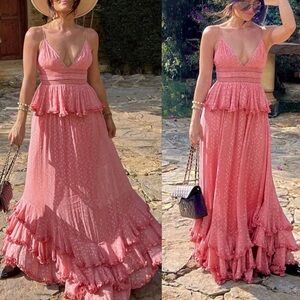 Rococo Sand
Ruffled Maxi Dress ,Size S